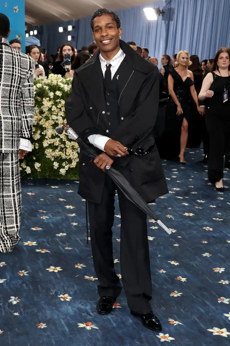 ASAP Rocky Red Carpet Arrival Blue Carpet 2025 Met Gala
