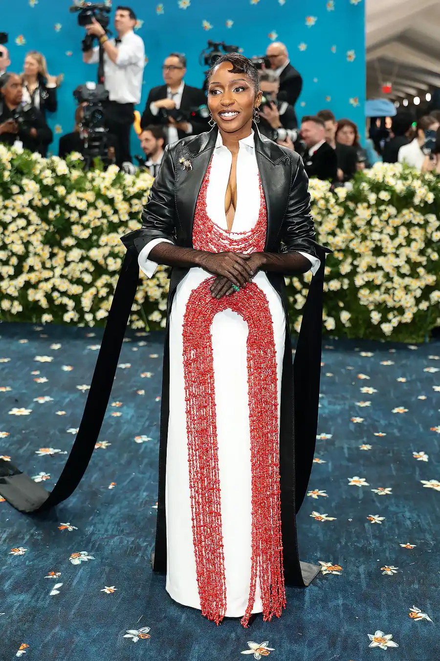 Ayo Edebiri Red Carpet Arrival Blue Carpet 2025 Met Gala