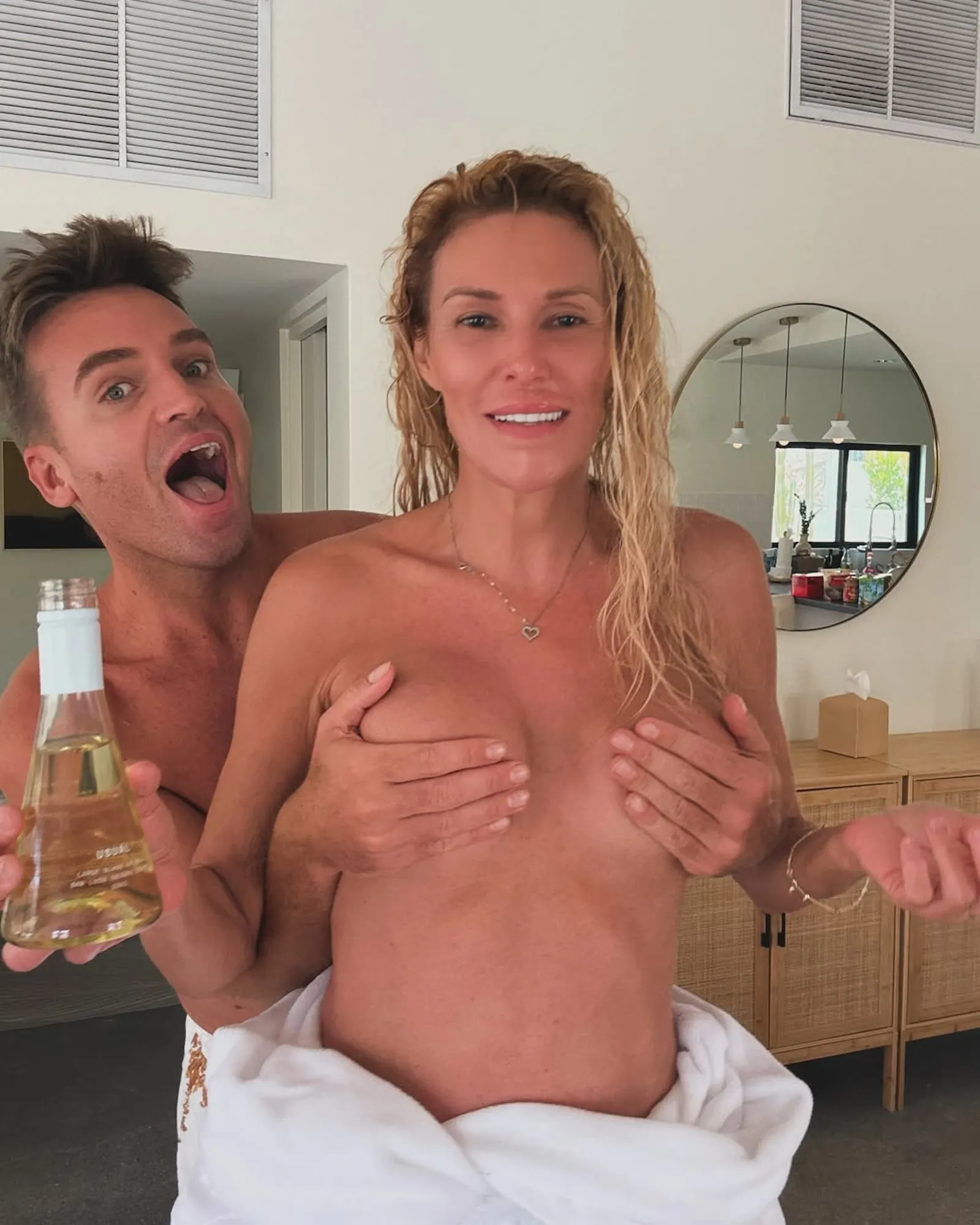 Brandi Glanville Goes Topless While Sipping on Wine: ‘Need a Helping Hand’