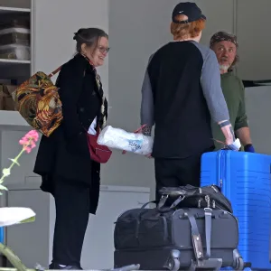 Bridget Fonda and Danny Elfman