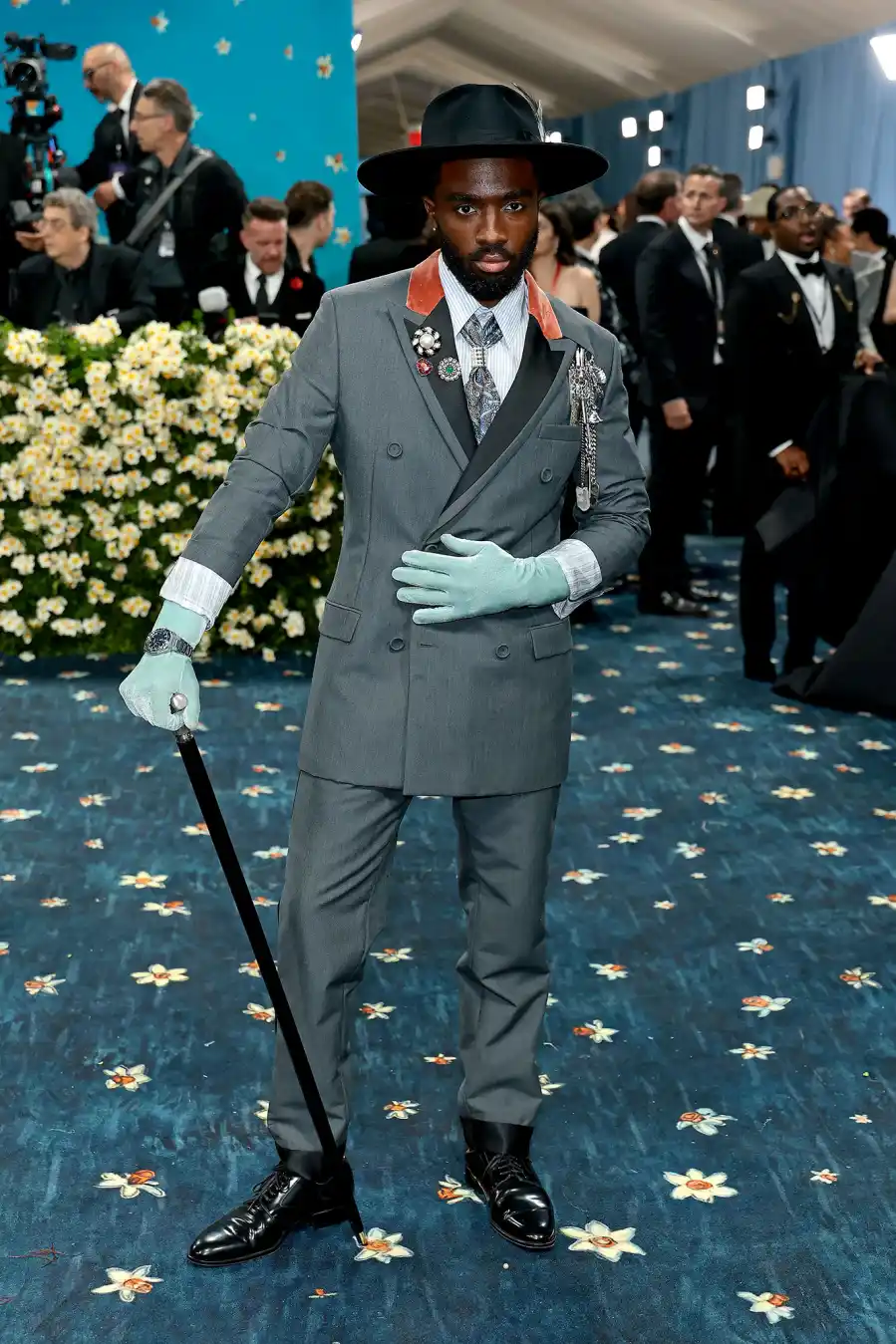 Caleb McLaughlin Red Carpet Arrival Blue Carpet 2025 Met Gala