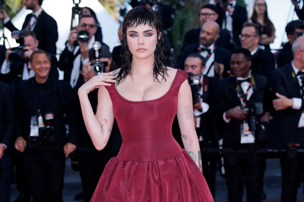 Cara Delevingne Debuts Edgy Black Wolf Cut and Bangs at Cannes Film Festival: See Her Transformation