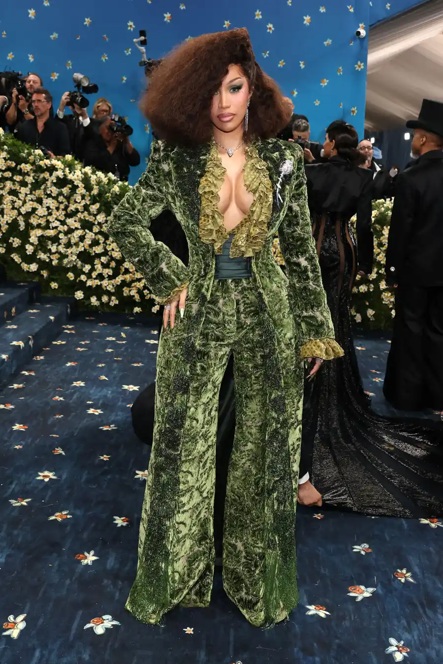 Cardi B Red Carpet Arrival Blue Carpet 2025 Met Gala