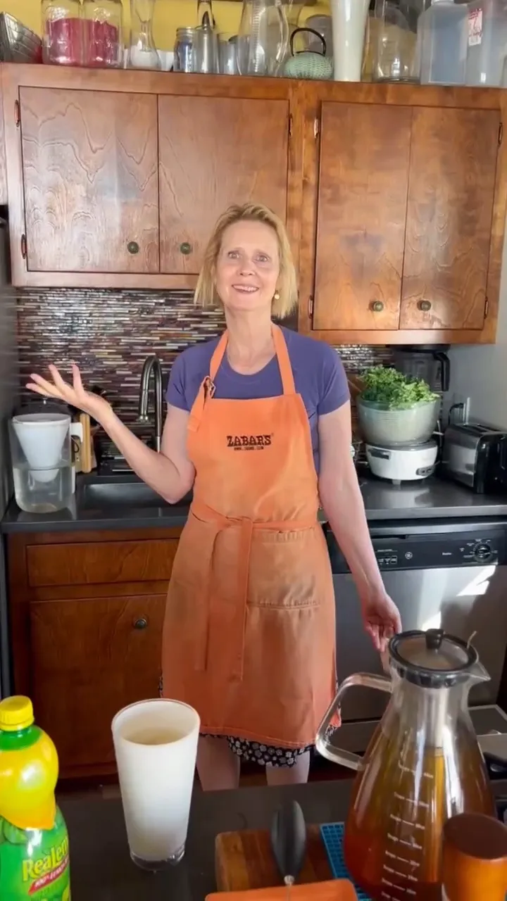 Cynthia Nixon Gives Fans Tour of Her Surprisingly Normal Kitchen Full of Vases Kale and More 566