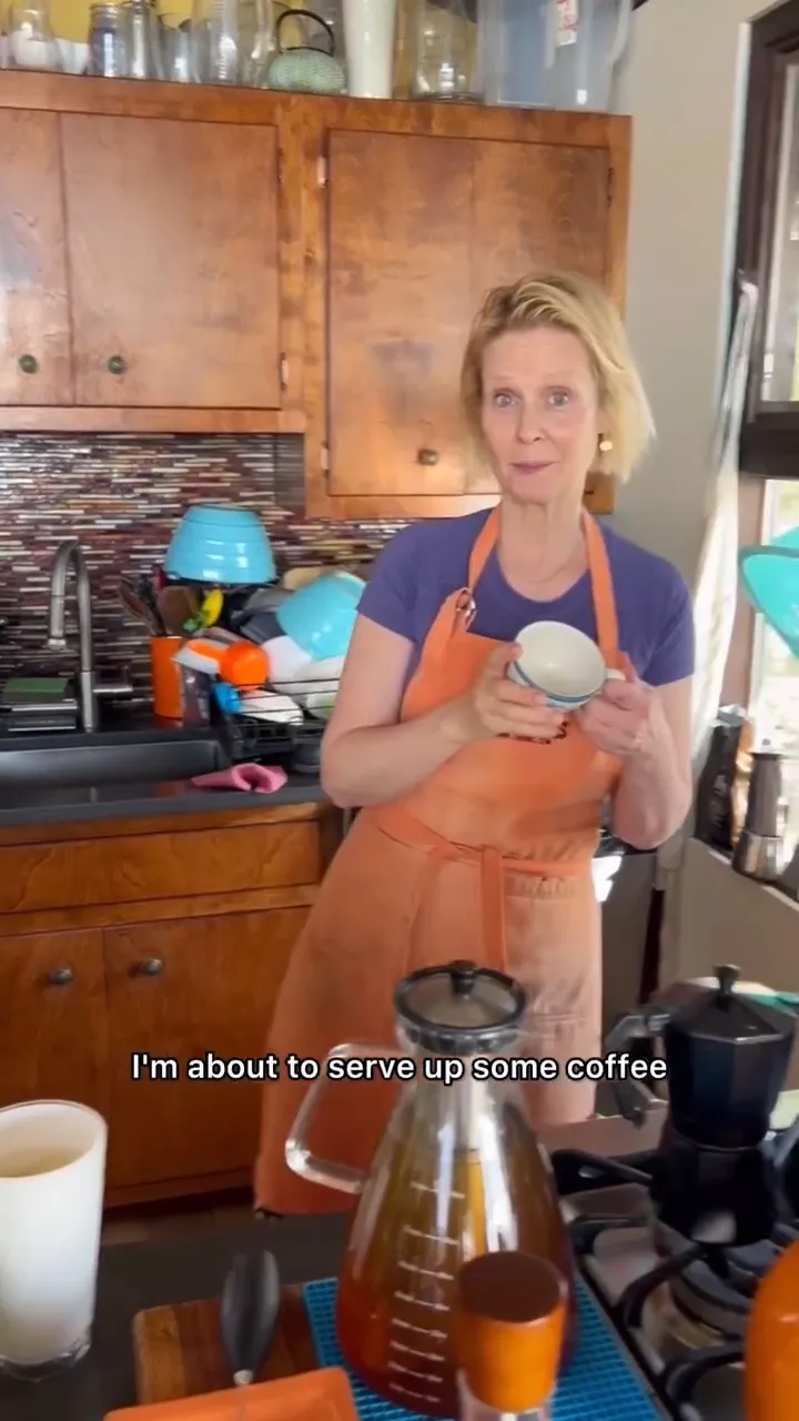 Cynthia Nixon Gives Fans Tour of Her Surprisingly Normal Kitchen Full of Vases Kale and More 567