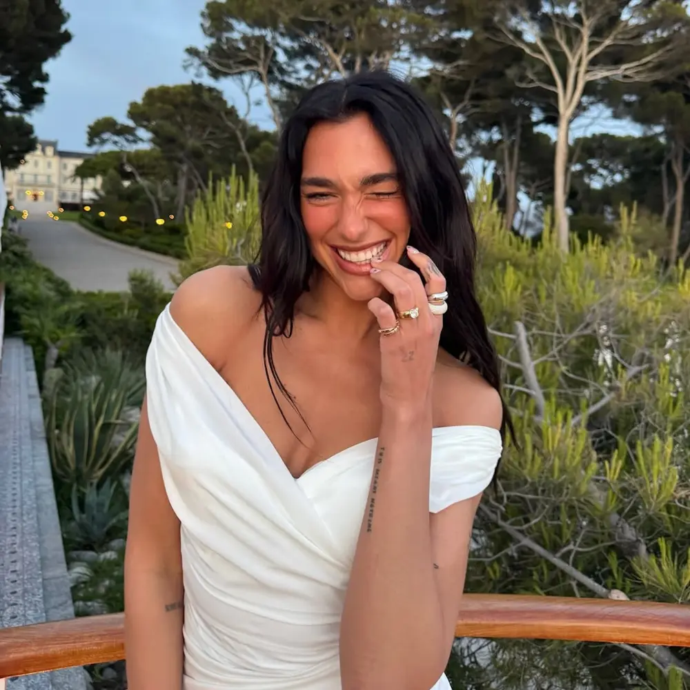 Dua Lipa Flaunts Her Toned Figure in a Sexy Bikini &mdash; and Even Hints at Her Possible Bridal Style