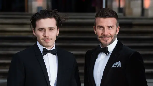 Brooklyn Beckham and David Beckham
