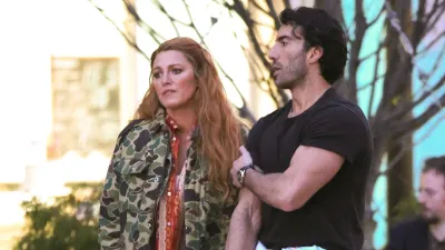 Blake Lively and Justin Baldoni on 'It Ends With Us' set
