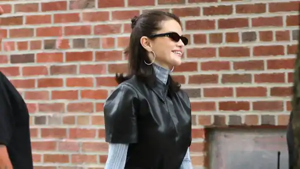 Selena Gomez is seen on the set of the TV series "Only Murders in the Building" on May 07, 2025 in New York City.