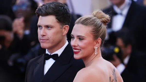 Colin Jost and Scarlett Johansson Kiss at Cannes