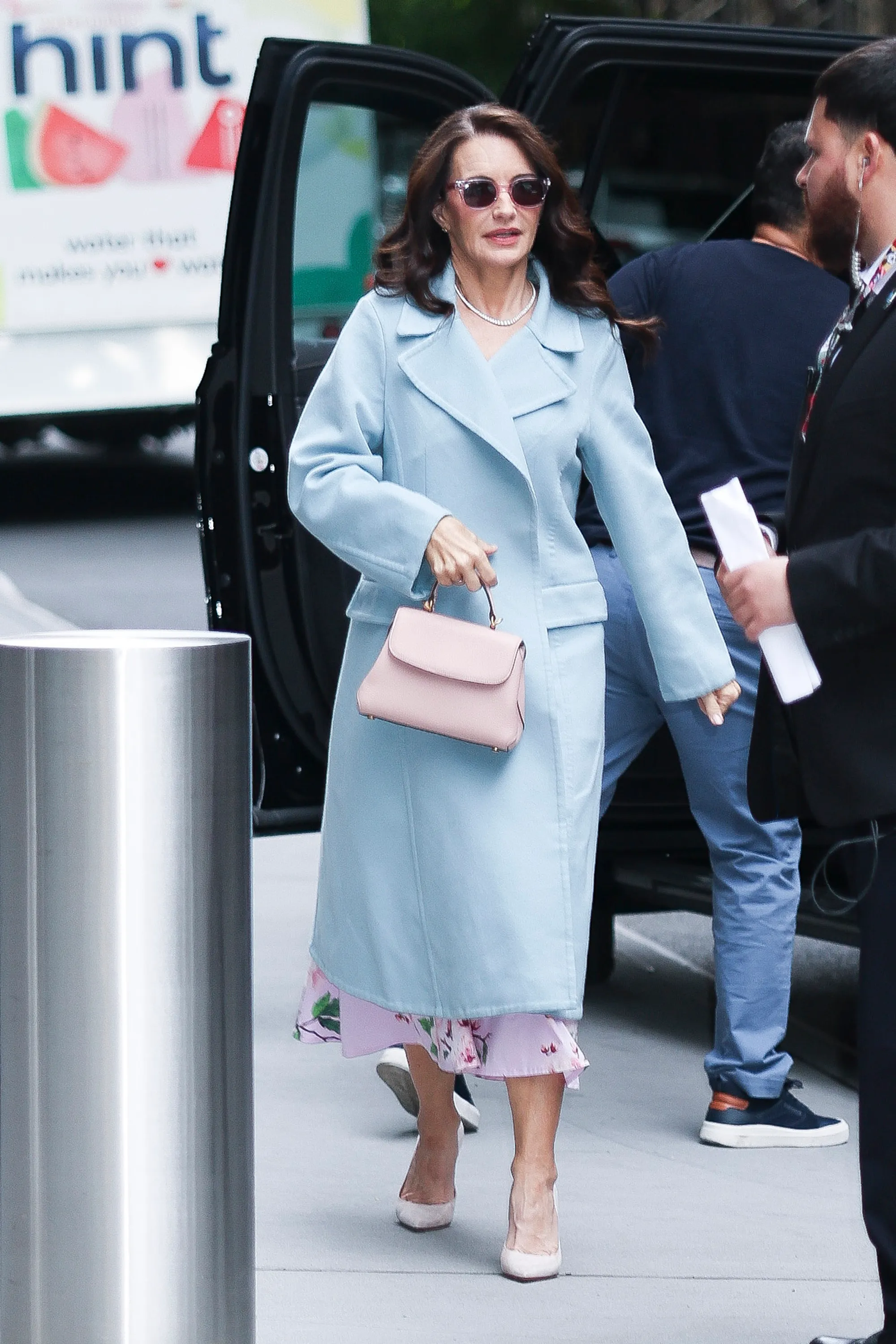 Kristin Davis arriving to "The View" on May 21, 2025 in New York City.