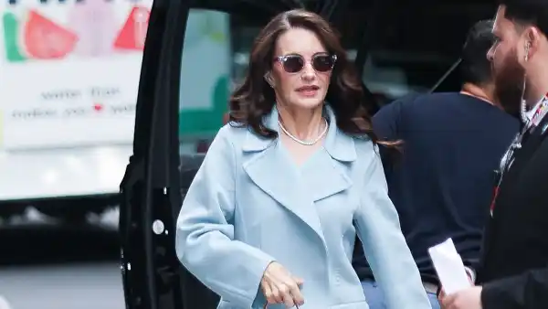 Kristin Davis arriving to "The View" on May 21, 2025 in New York City.