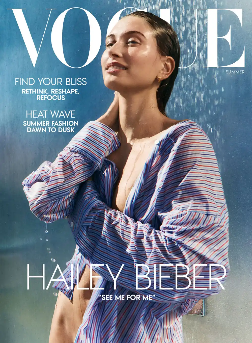 Hailey Bieber Vogue Summer 2025 Cover