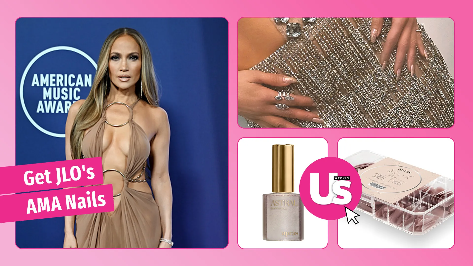 Jennifer Lopez AMA Nails