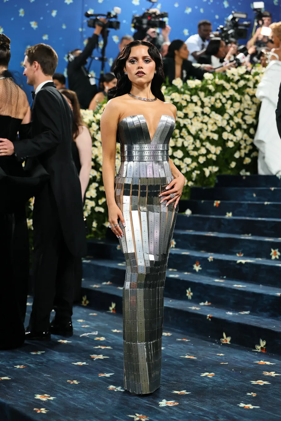 Jenna Ortega Red Carpet Arrival Blue Carpet 2025 Met Gala