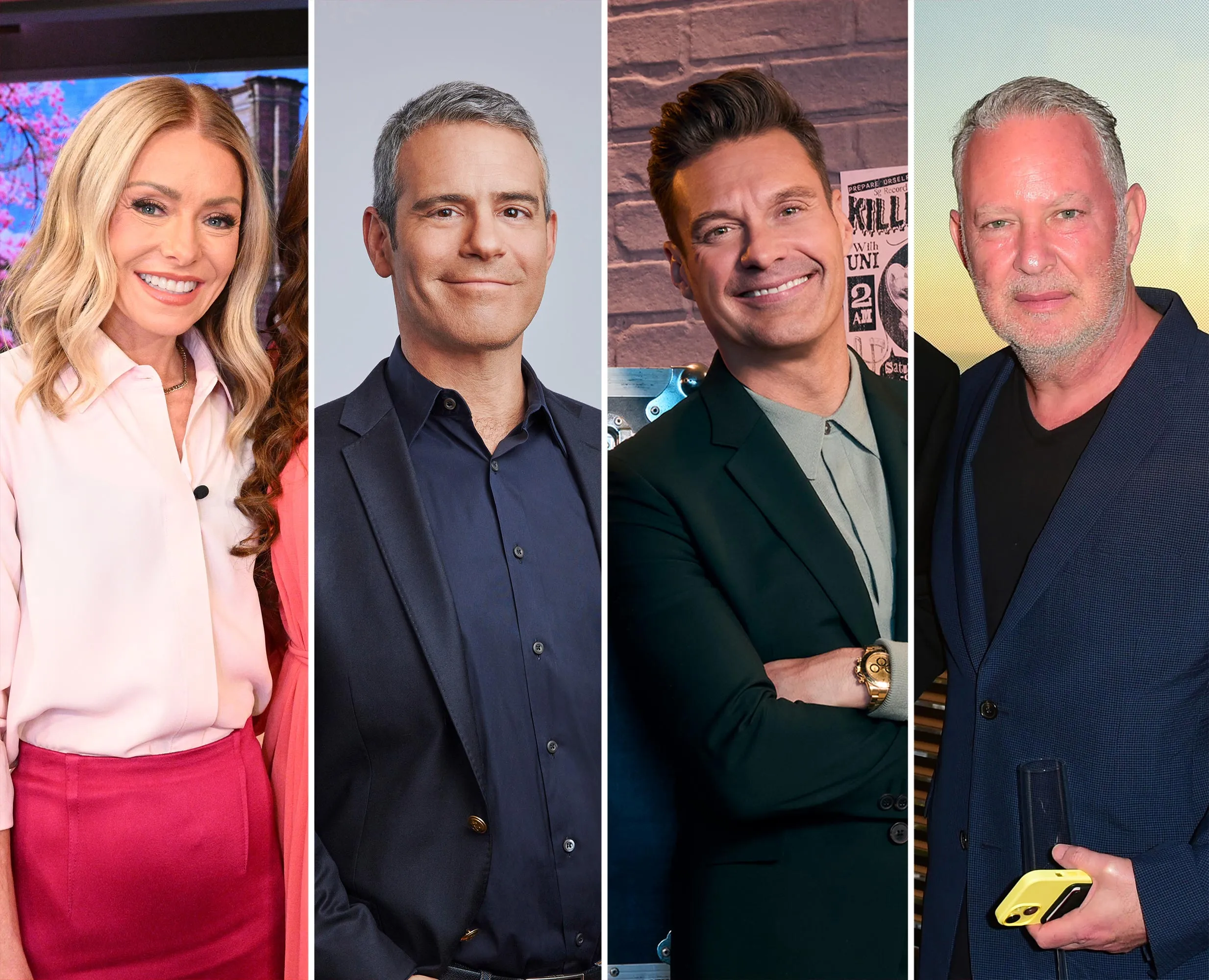 Kelly Ripa and Andy Cohen Want to Ask Ryan Seacrest About His Ex Shana Wall Kissing PK Kemsley 861