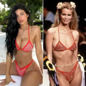 Kylie Jenner Sizzles in Vintage Chanel Thong Bikini