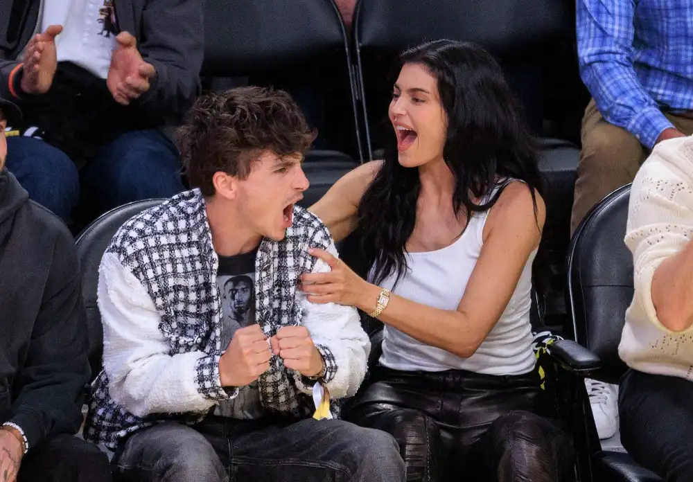Kylie Jenner and Timothee Chalamet Pack on PDA at NBA Game