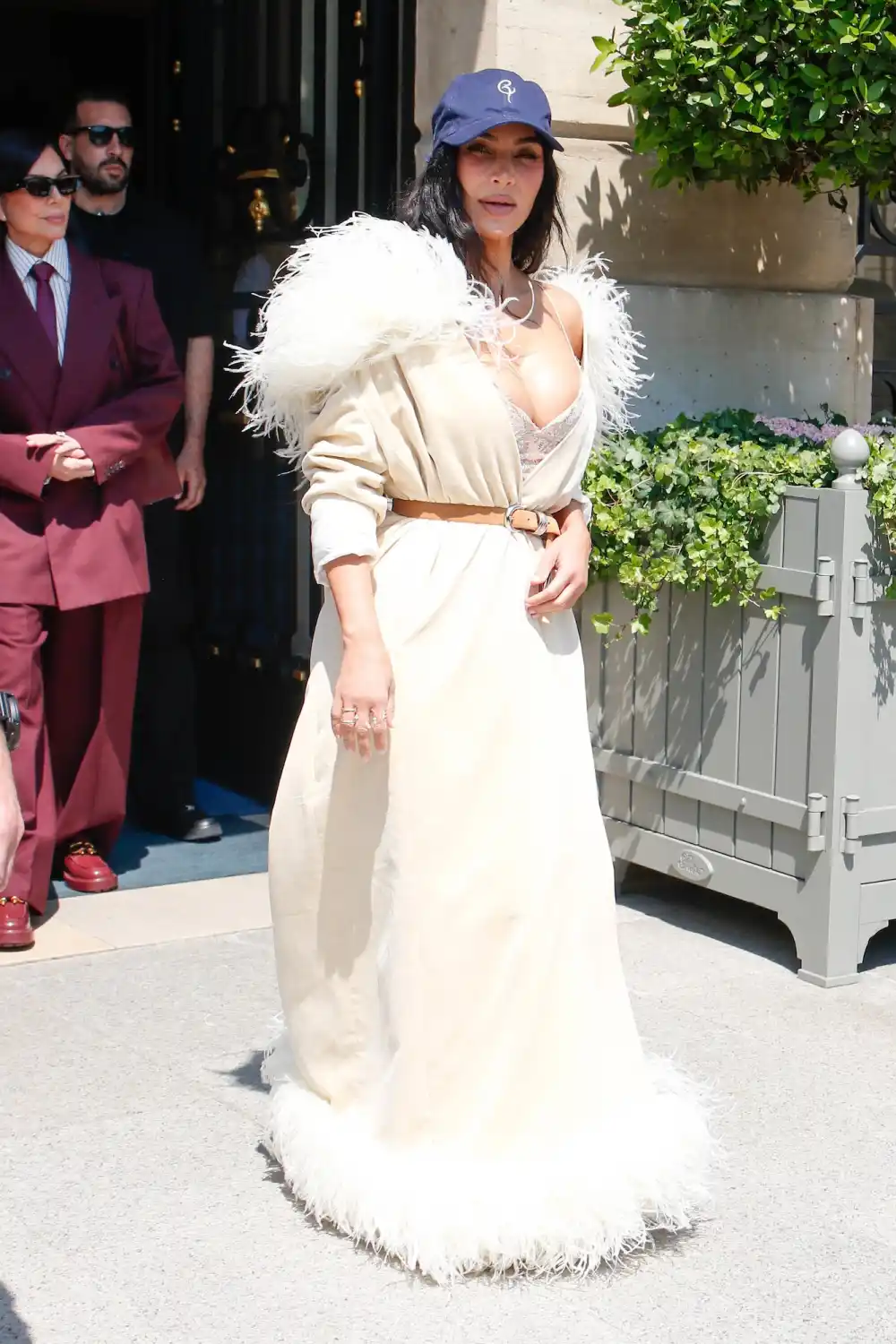 Kim Kardashian and Kris Jenner leaving their hotel in Paris for lunch