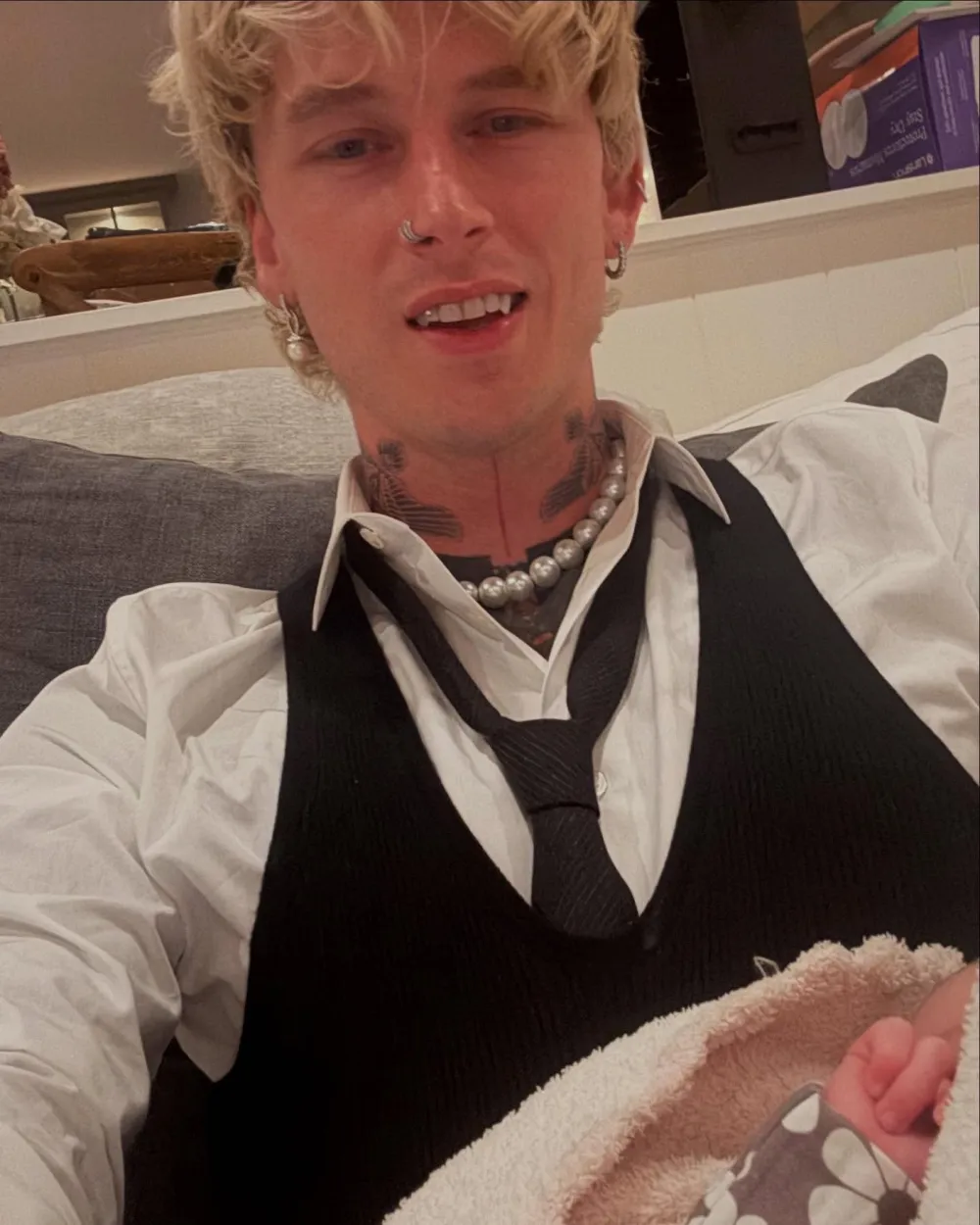 MGK Posts Rare Peek at Baby He Shares With Megan Fox to Honor New Song