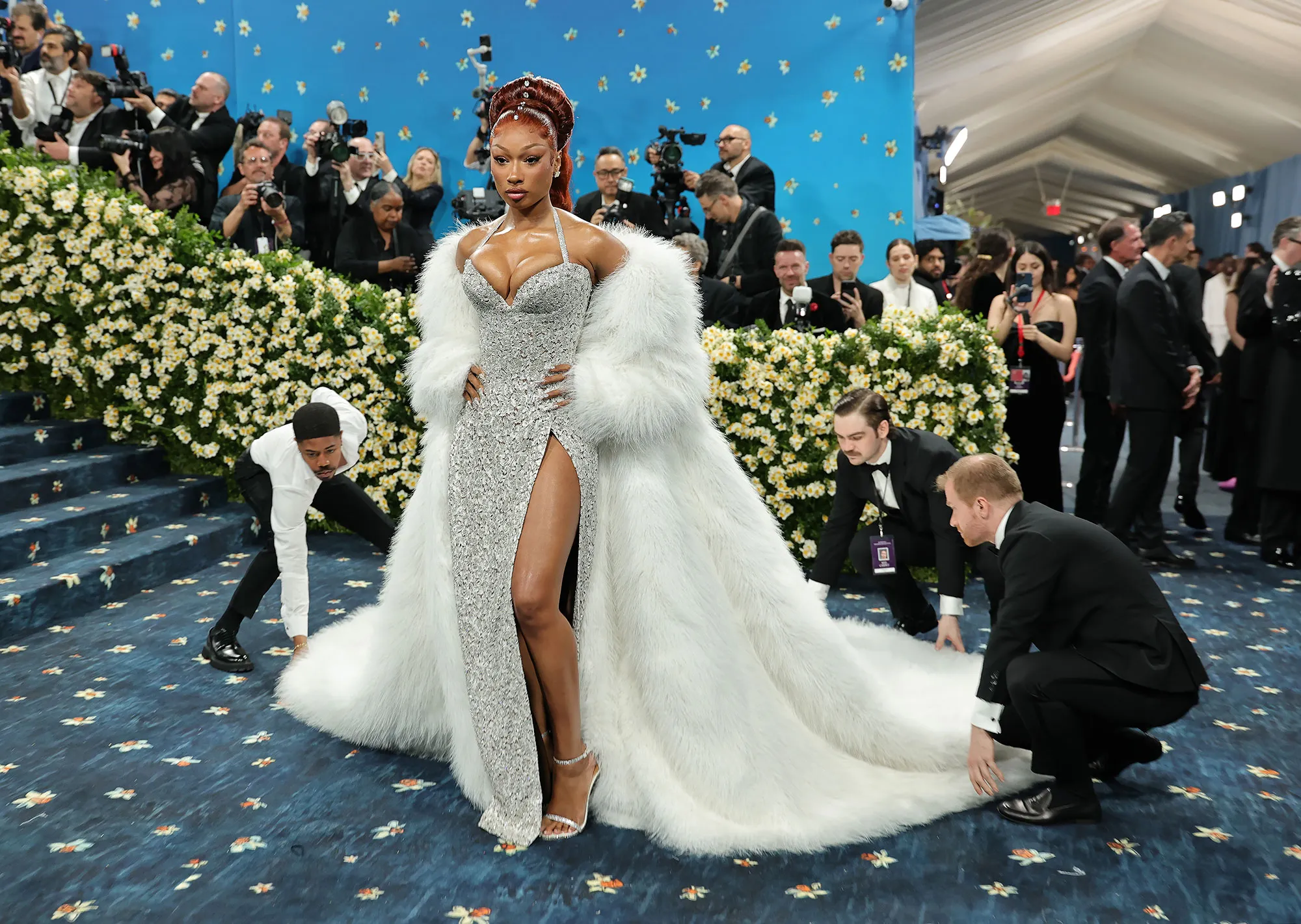 Megan Thee Stallion Red Carpet Arrival Blue Carpet 2025 Met Gala