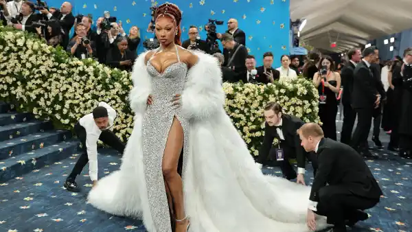 Megan Thee Stallion Red Carpet Arrival Blue Carpet 2025 Met Gala