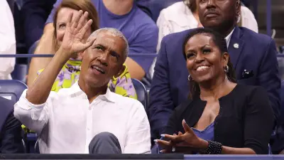 NEW YORK, NEW YORK - AUGUST 28: Former President of the United States Barak Obama and former First Lady Michelle Obama attend opening night on day one of the 2023 US Open at Arthur Ashe Stadium at the USTA Billie Jean King National Tennis Center on August 28, 2023 in the Flushing neighborhood of the Queens borough of New York City. (Photo by Jean Catuffe/GC Images)
