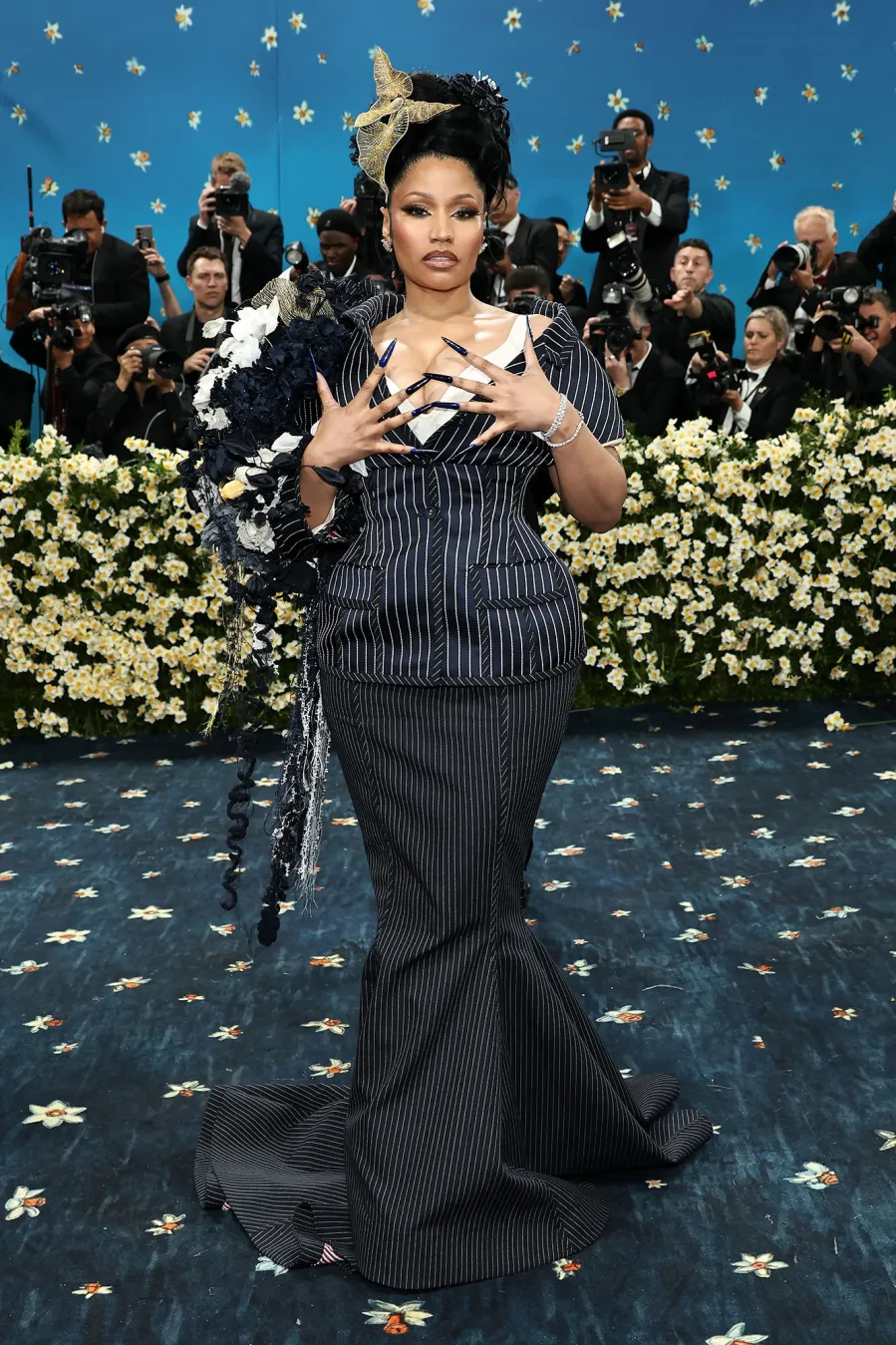 Nicki Minaj Red Carpet Arrival Blue Carpet 2025 Met Gala