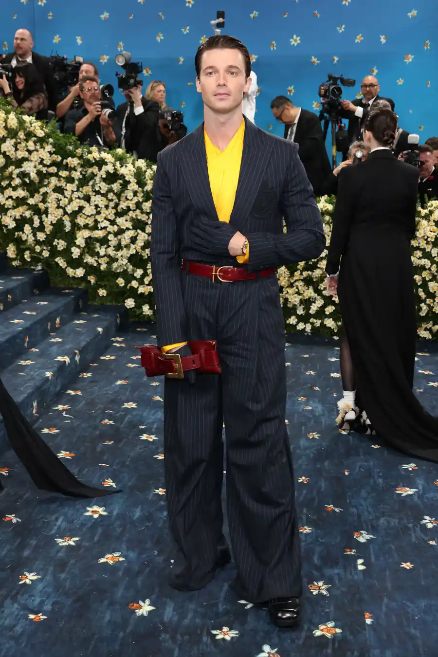 Patrick Schwarzenegger Red Carpet Arrival Blue Carpet 2025 Met Gala