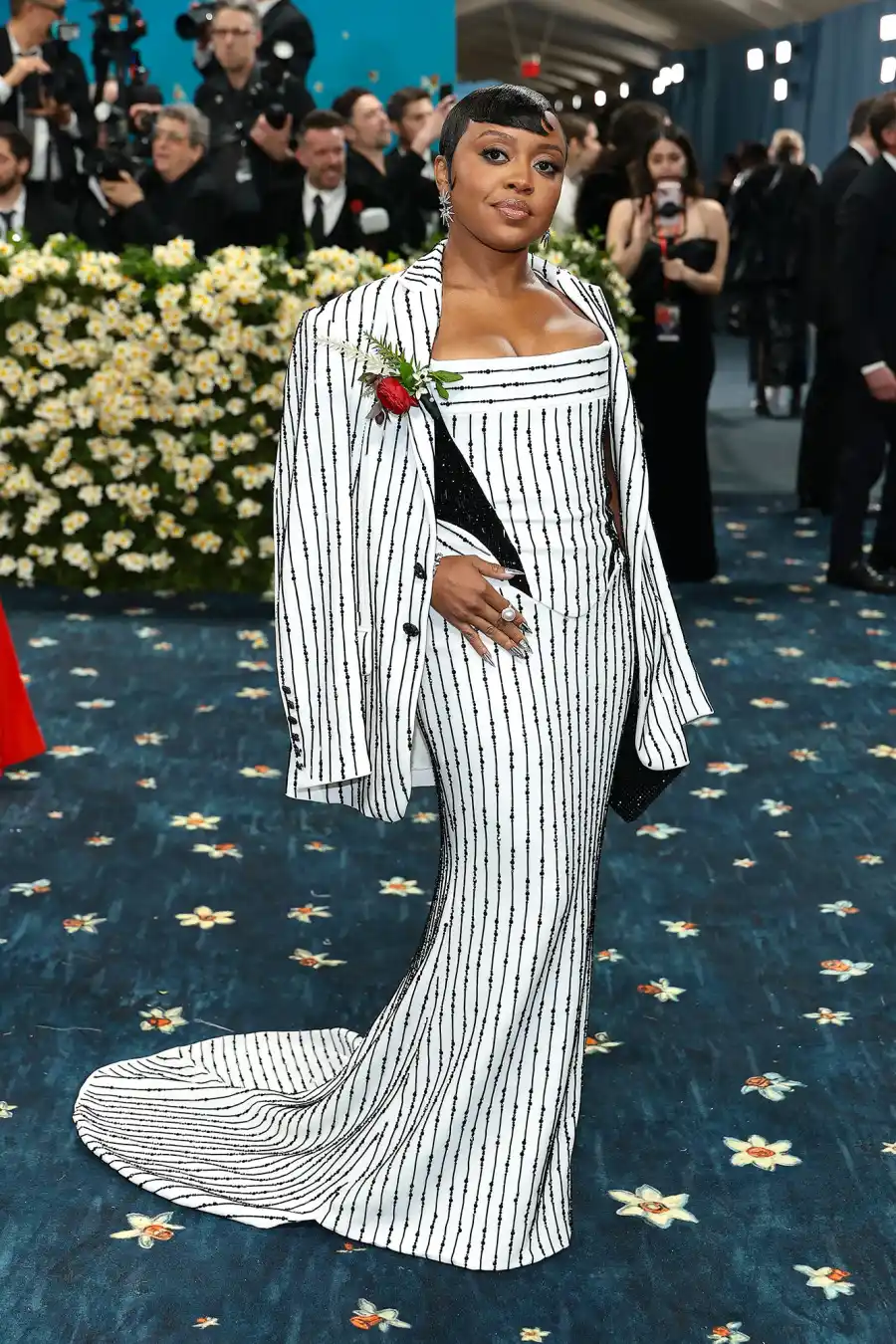 Quinta Brunson Red Carpet Arrival Blue Carpet 2025 Met Gala