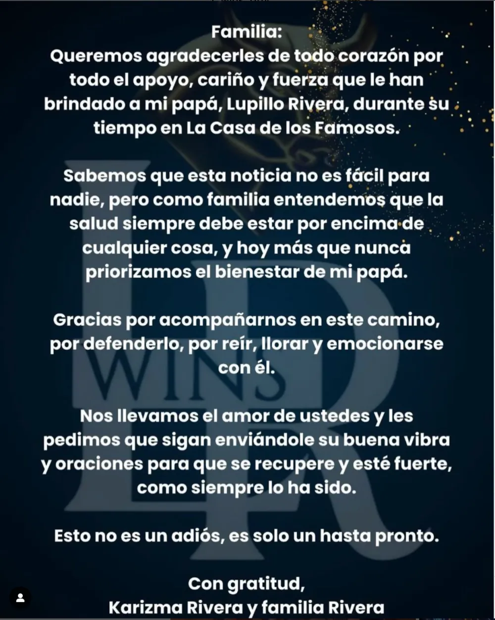 Comunicado de las hijas de Lupillo Rivera tras su salida de La Casa de los Famosos All-Stars