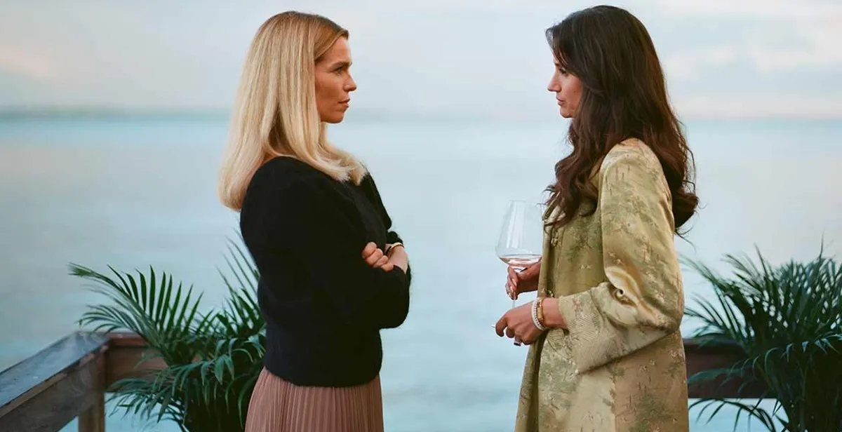 Two women confront each other in 'Secrets We Keep.'