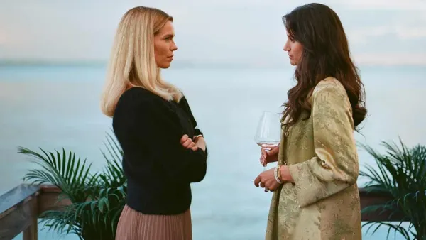 Two women confront each other in 'Secrets We Keep.'