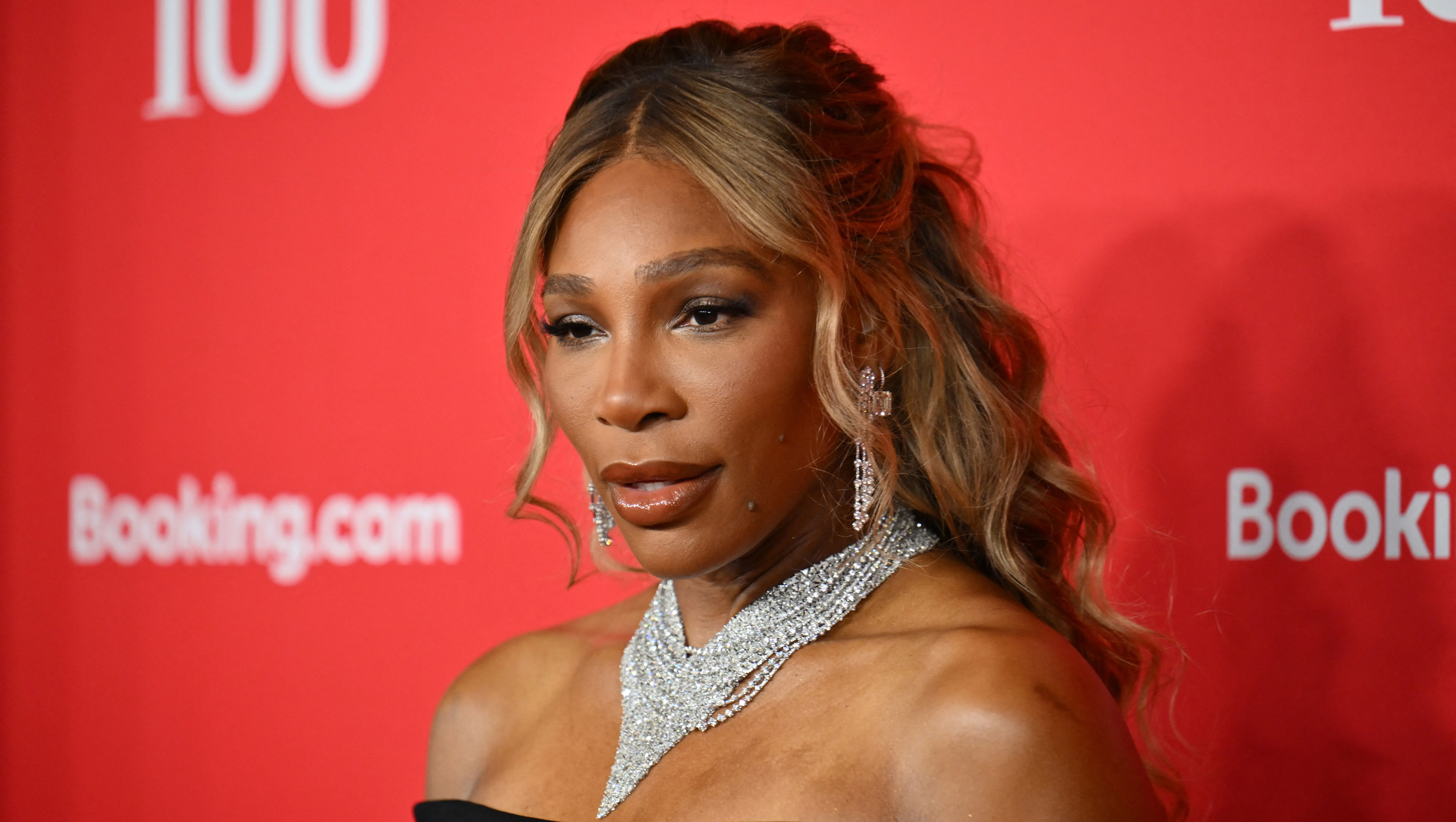 US former tennis player Serena Williams attends the 2025 TIME100 gala at The Jazz at Lincoln Center in New York, April 24, 2025. TIME's annual TIME100 Next list recognizes 100 individuals who are defining the next generation of leadership Artists, Phenoms, Leaders, Advocates and Innovators poised to make the climb and in doing so, make history. (Photo by ANGELA WEISS / AFP) (Photo by ANGELA WEISS/AFP via Getty Images)