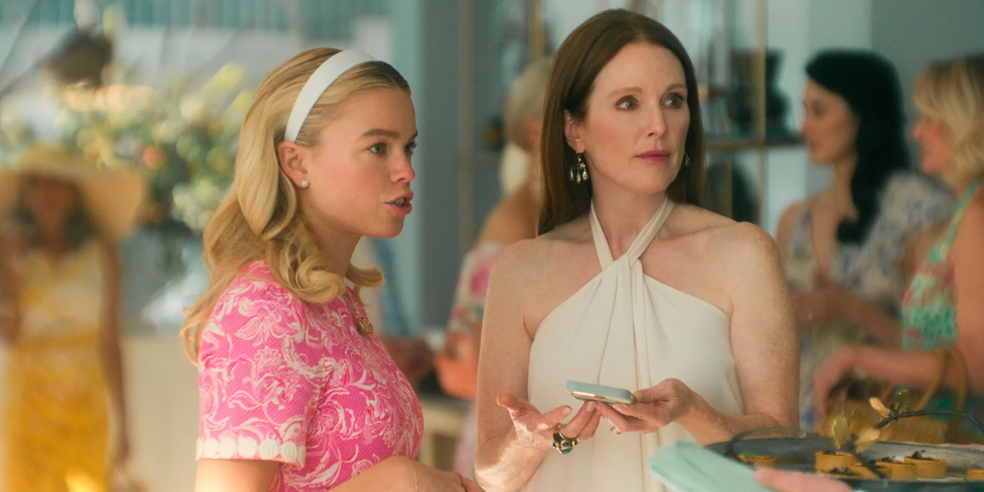 Two women talk in 'Sirens.'