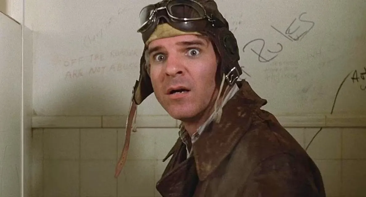 Steve Martin stands in a bathroom in 'The Jerk.'