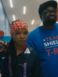 Ryan Destiny and Brian Tyree Henry in 'The Fire Inside.'