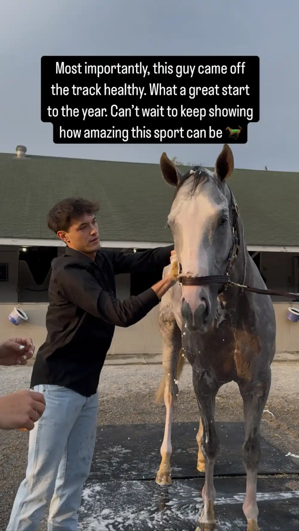 TikTok&rsquo;s Griffin Johnson Feels Like He &lsquo;Disappointed the Whole World&rsquo; As a Minority Owner in Kentucky Derby Horse Sandman inline