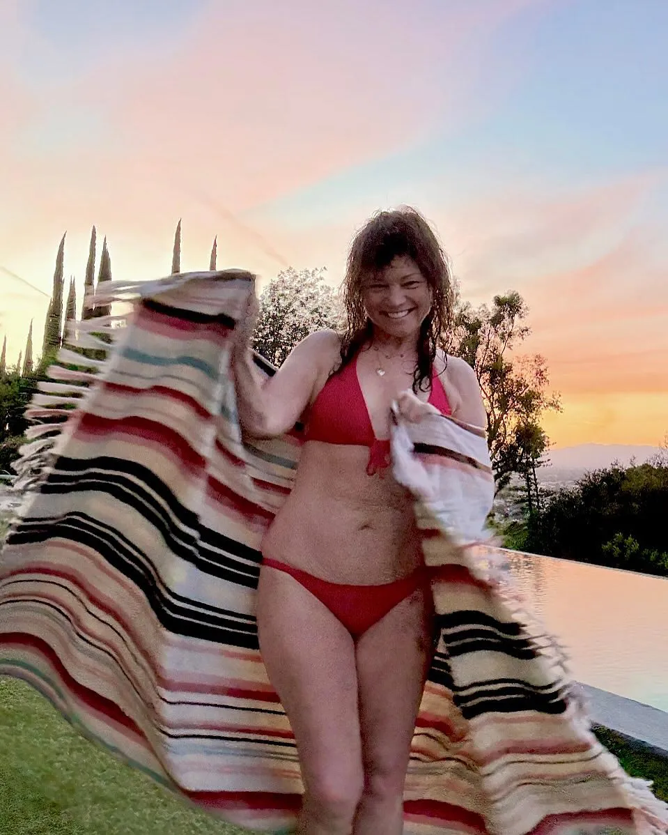 Valerie Bertinelli Rocks Red Bikini at 65 in Pool
