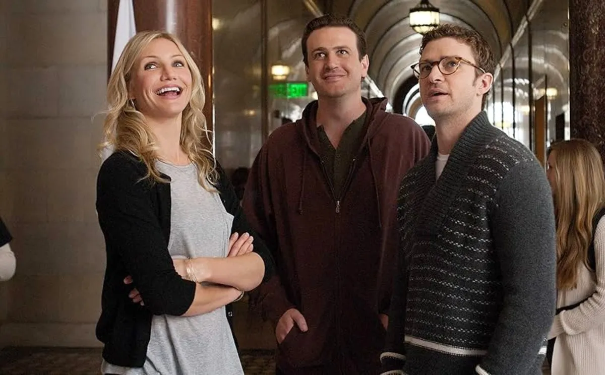 Three people smile in 'Bad Teacher.'