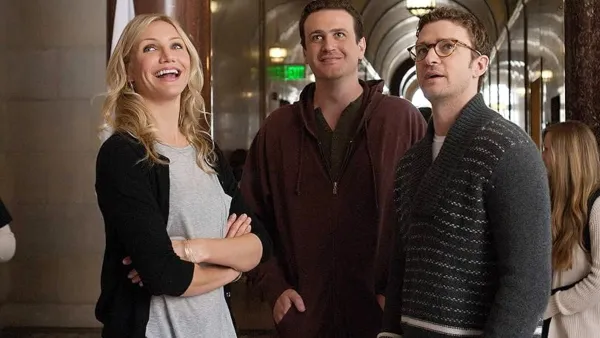 Three people smile in 'Bad Teacher.'