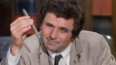 A man holds up a cigar in 'Columbo.'