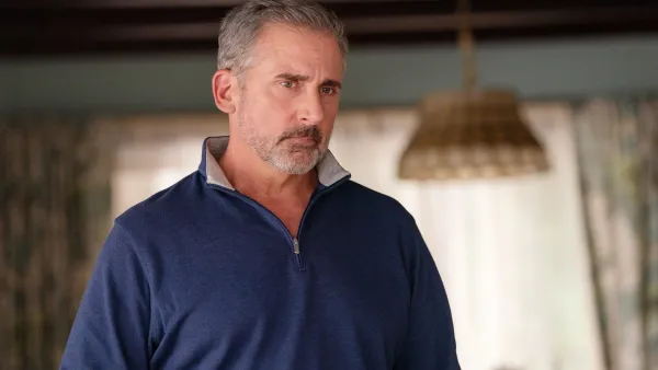 Steve Carell stares down in Netflix's 'The Four Seasons.'