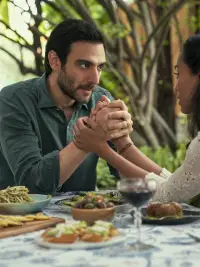 Zoe Saldana and Eugenio Mastrandrea in 'From Scratch'