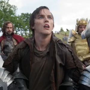 A man looks up in awe in 'Jack the Giant Slayer.'