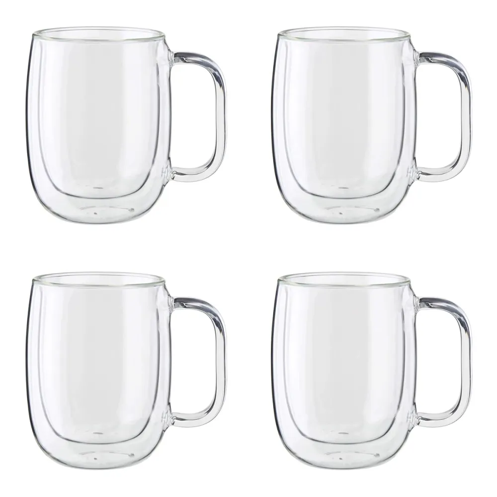 Zwilling Sorrento Plus 4-pc Double Wall Glass Mugs