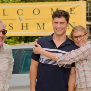 A mom hugs her son in 'Overcompensating.'