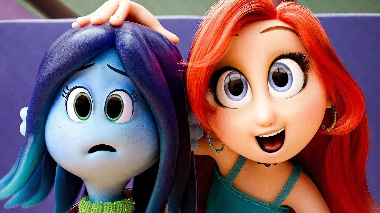 A sea creature and a girl in the animated movie 'Ruby Gillman: Teenage Kraken'