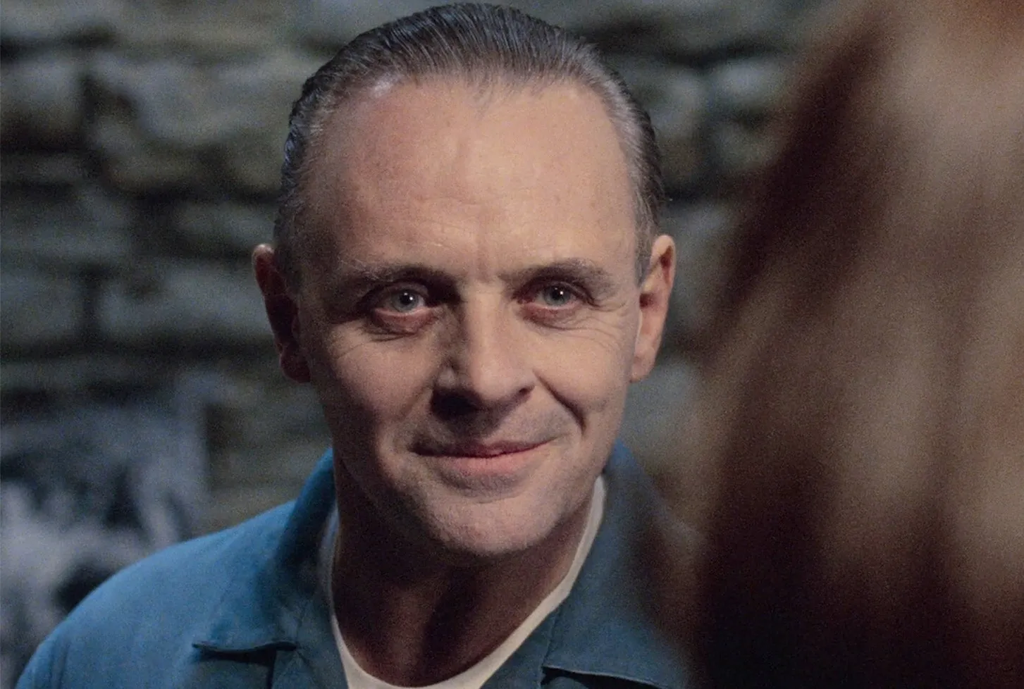 Hannibal Lecter smiles at Clarice in 'The Silence of the Lambs.'