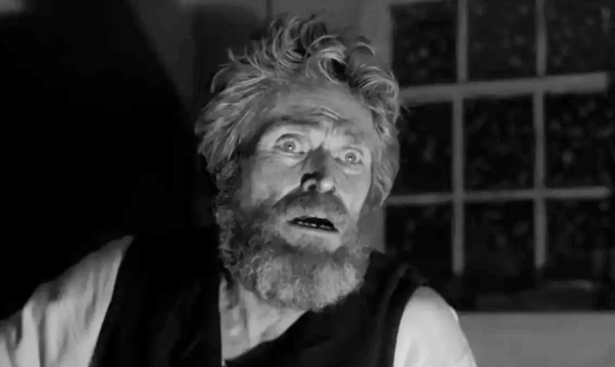 A man looks concerned in 'The Lighthouse.'